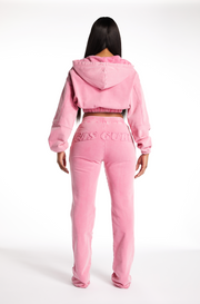 ‘CAS GURL’ Track Pants in Acid Pink